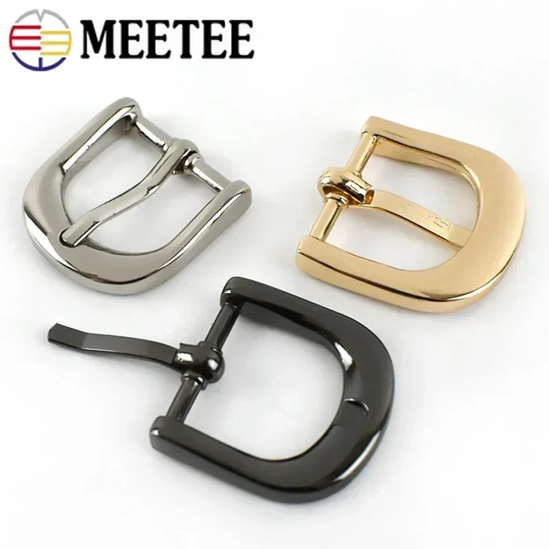 5/10/20Pc 14/16/20mm Metal Pin Buckles Handbag Strap Belt Buckle Webbing Adjust Clasp Shoe Slider Tri-Glide Hook Sew Accessories