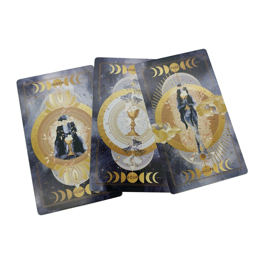 12×7CM THE LUCINE TAROT MIDNIGHT EDITION for Beginners with Guide Book