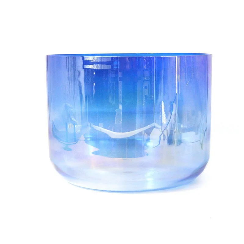 Blue Gradient Singing Bowl Clear Crystal Singing Bowl Yoga Pressure Percussion Singing Bowl Percussion Musical Instruments