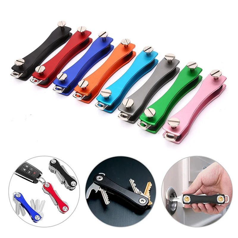 Smart key chain Mini Keychain Compact Key Decorative Holder Clip Home Storage Metal key Clip Aluminum Organizer Keychain Outdoor