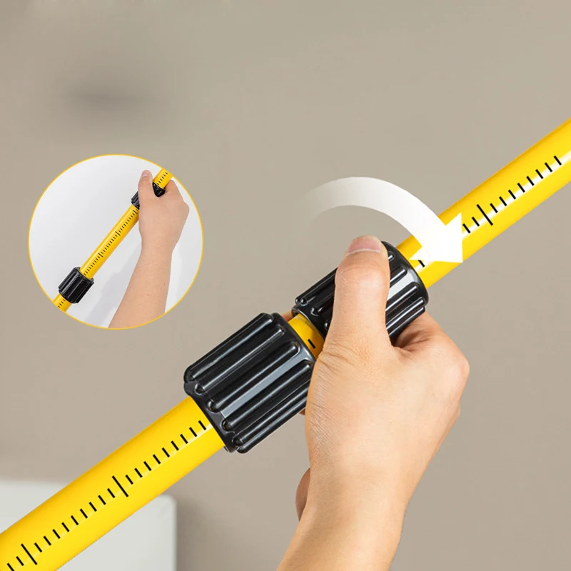 Aluminum Alloy Laser Level Telescopic Pole Ceiling and Floor Support Stand Max 4.2m Height Adjustable Bar Lift Extend Holder