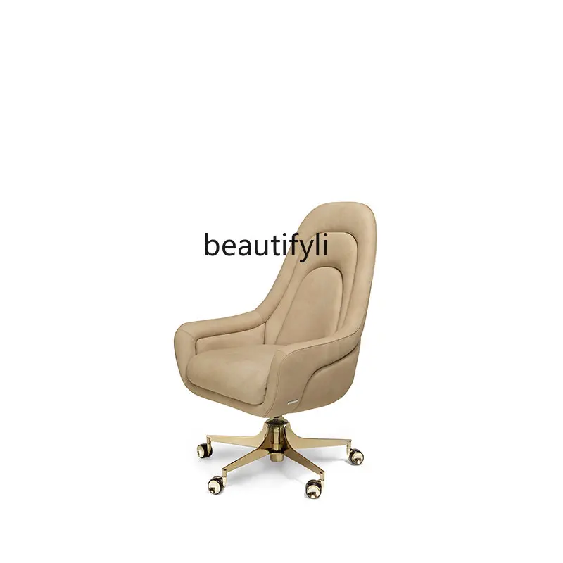 

yj High-End Computer Chair Simple Home Backrest Office Chair Italian Minimalist Desk Chair