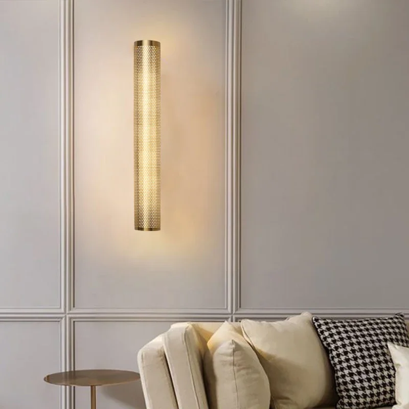 Lámpara LED de pared de Latón para Decoración de interiores, candelabro de lujo, luz de espejo, sala de estar, dormitorio, Loft, pasillo