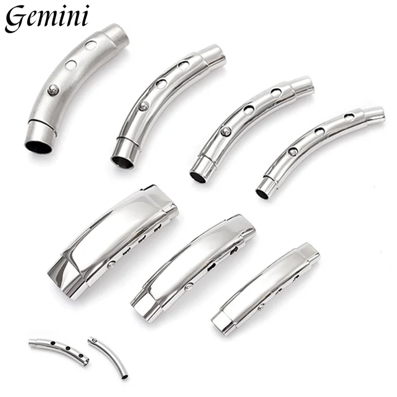 5Pcs Adjustable Stainless Steel Bayonet Clasps 3mm 4mm 5mm 6mm for DIY Leather Cord Bracelet Buckle Jewelry Making Supplies