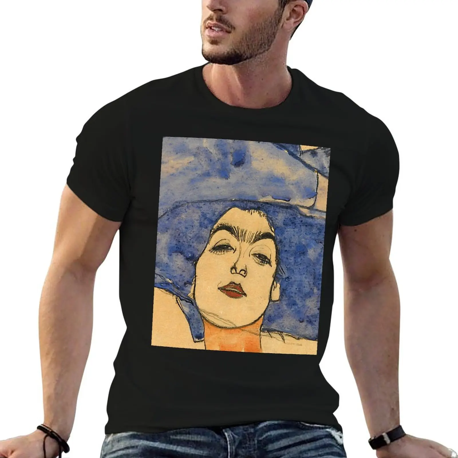 Egon Schiele Portrait of Eva Freund, 1910 T-Shirt cheap stuff quick-drying cute tops summer clothes black t-shirts for men