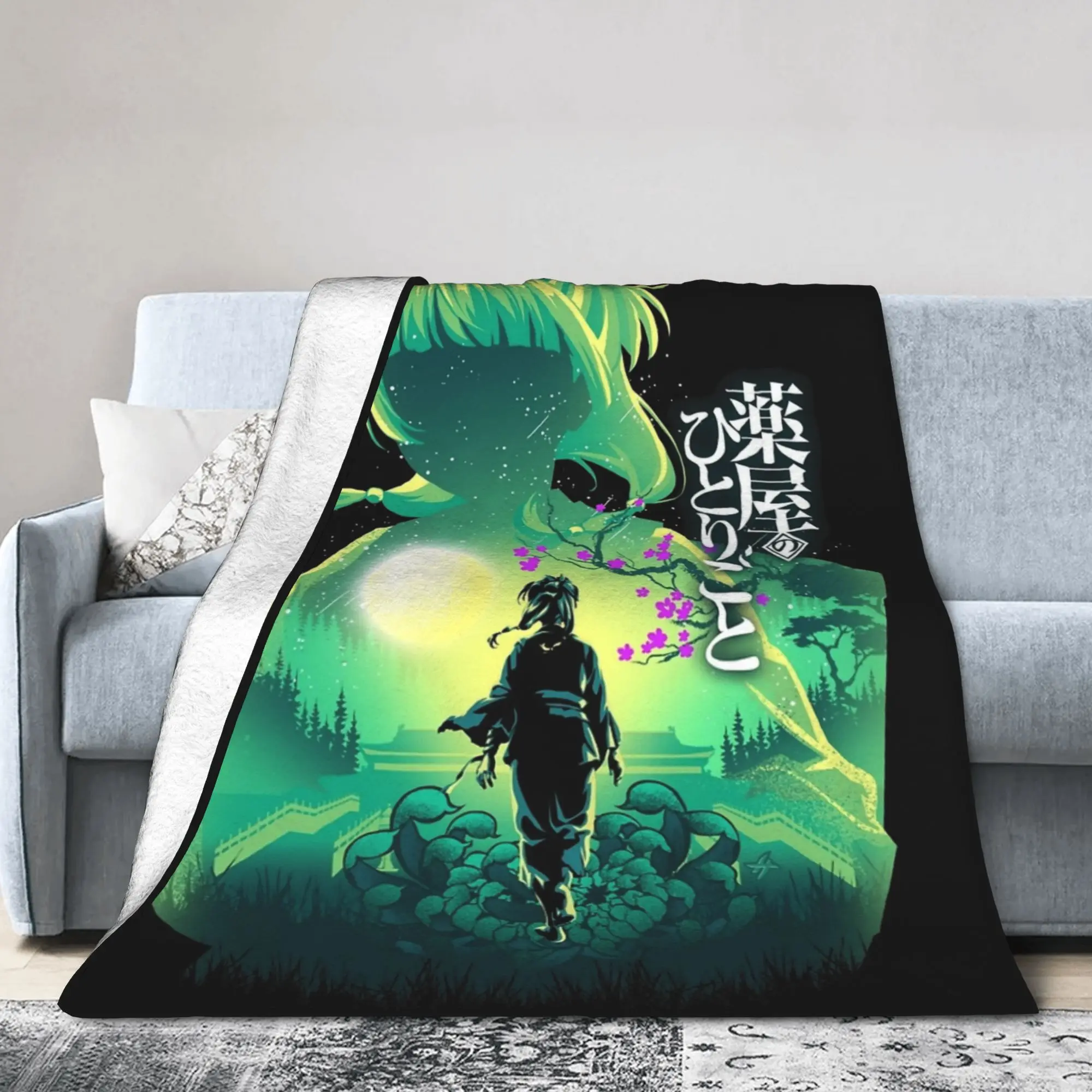 Maomao The Apothecary Diaries Blankets Fleece Winter  Portable Warm Throw Blankets for Bedding Office Rug Piece