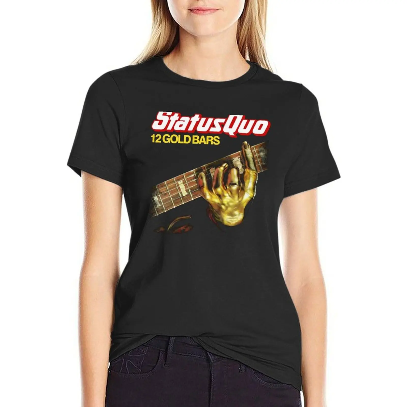 Status Quo T-Shirt cute clothes summer top rock and roll t shirts for Women