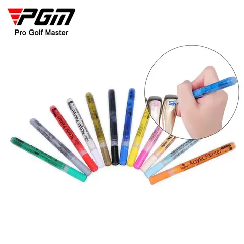 PGM 10pcs 골프 클럽 색상 변경 펜 아크릴 잉크 펜은 강력한 선 스크린 방수 및 커버 전원 Accesoires ZP037