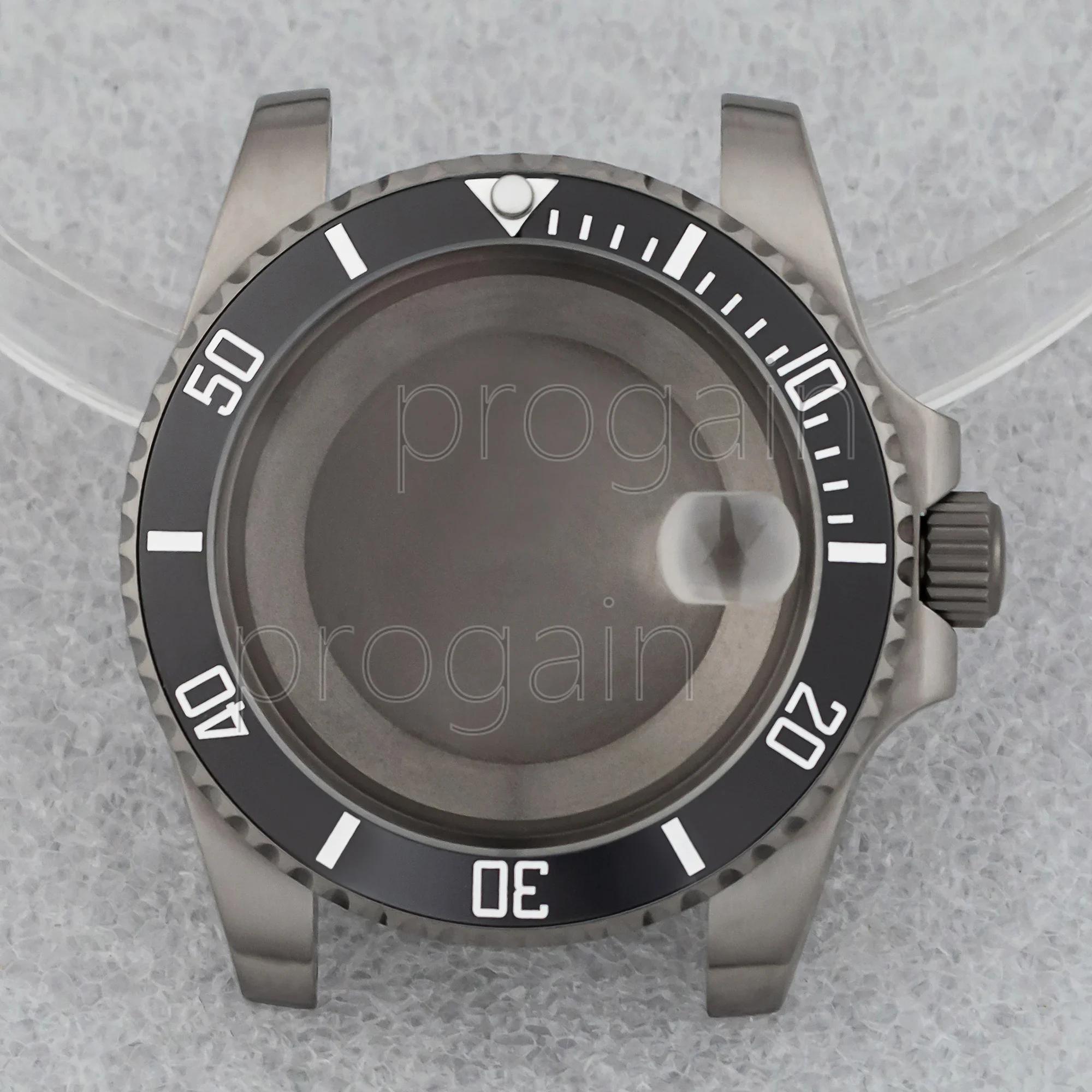 Titanium 40mm Watch Case Sapphire glass ceramic bezel For siold back NH35 NH36 SUB GMT Watch Accessories Replacement mod Parts