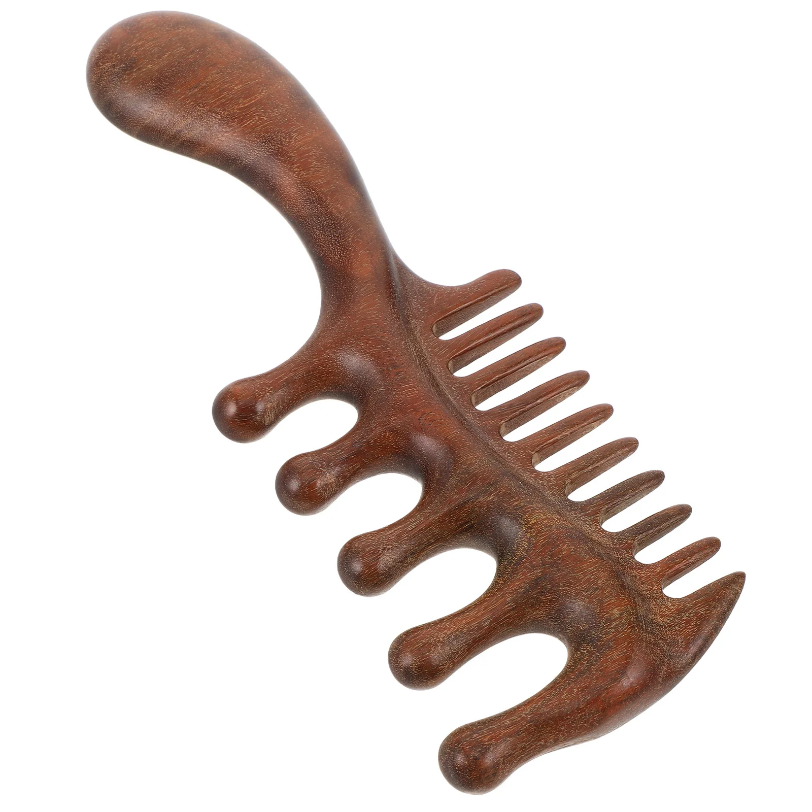 

Universal Multi-Use Wood Scalp Massager Five Tooth Head Comb Wooden Scalp Massage Comb Hair Relaxation Head Massager