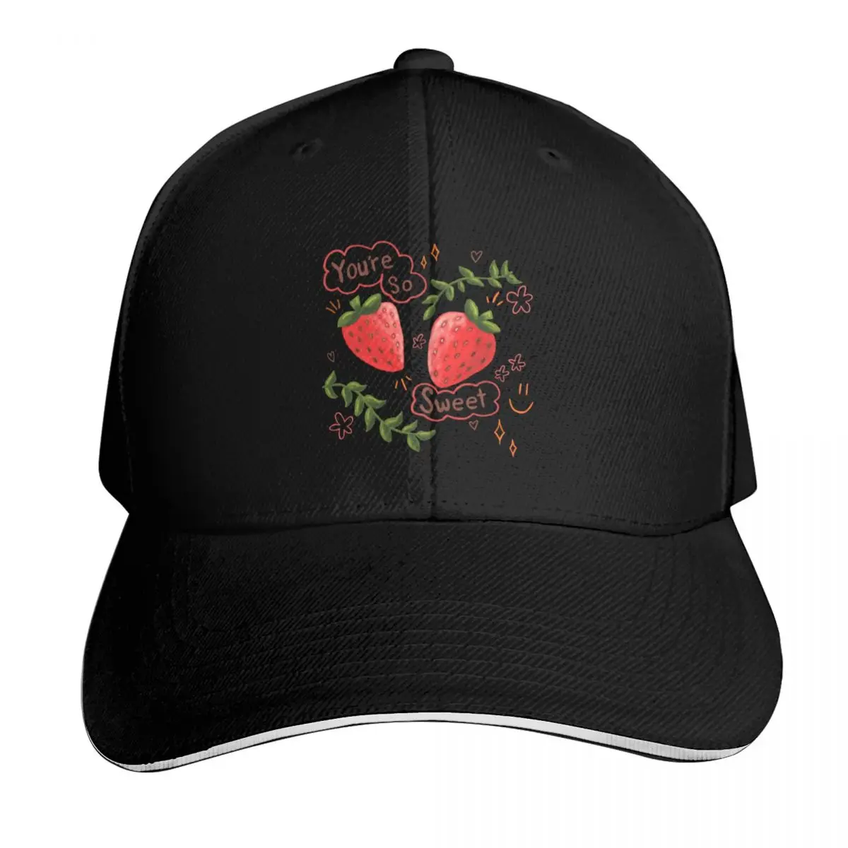 

Sweet Strawberries Baseball Cap luxury woman cap Golf Wear designer cap Women's Beach Outlet Men's