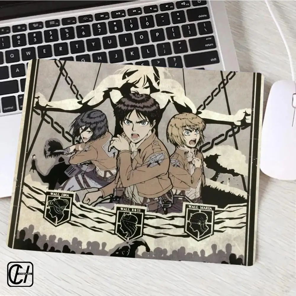 

Vintage Anime A-Attack On Titan Mouse Pad Small Square Computer Office Game Table Mats Rubber Anti-slip Mouse Pad HYBXXC