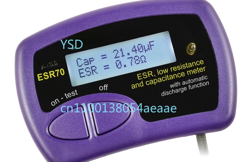 جهاز اختبار ESR الإلكتروني موديل ESR70 - نطاق ESR ±0-40Ω، 1 فائق التوهج-22000 فائق التوهج