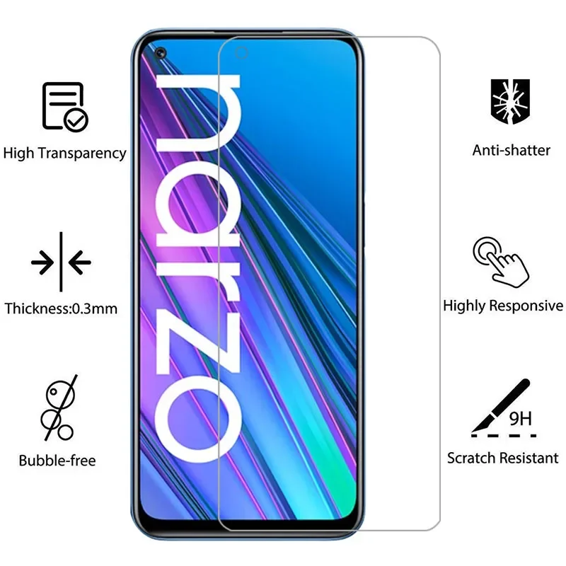 case for realme narzo 30 5g cover screen protector tempered glass on realmi narzo30 6.5 protective phone coque bag realmy realne