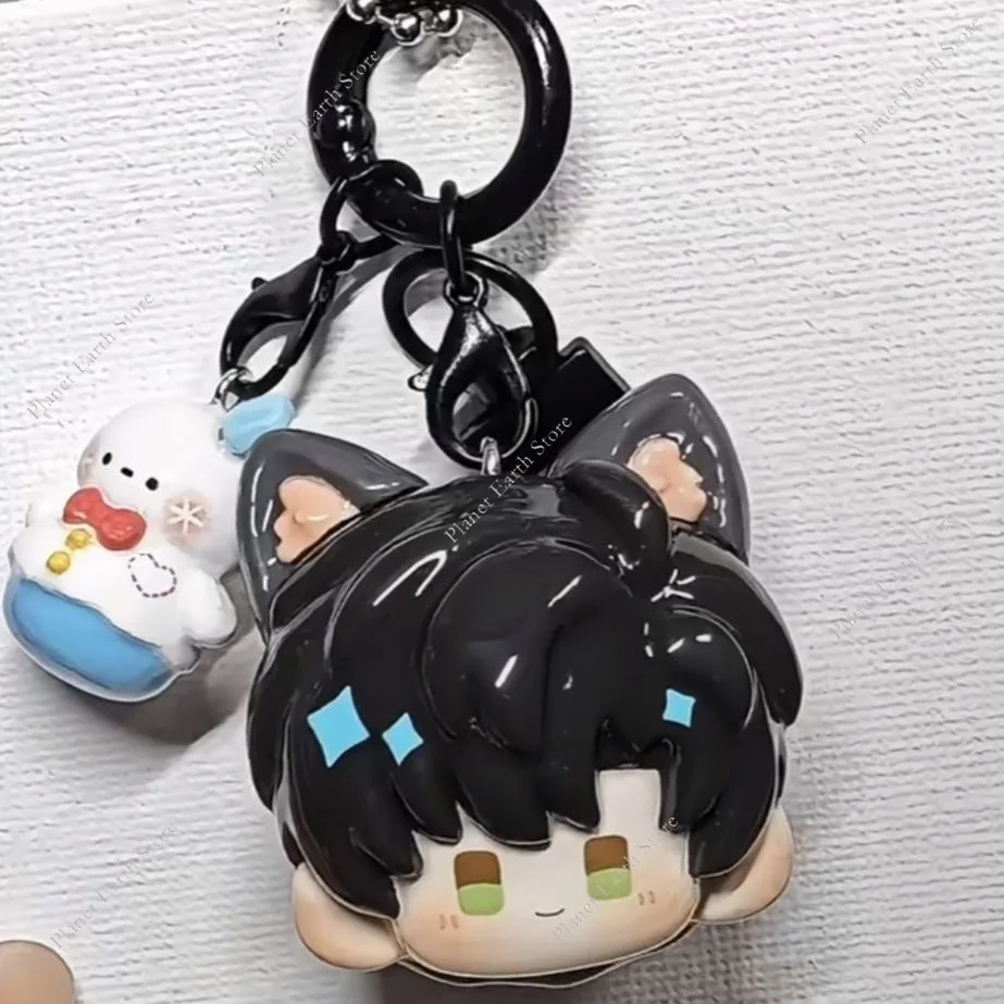Love and Deepspace Resin Keychain Sylus Rafayel Zayne Xavier Caleb Anime Cartoon Cute Kawaii Keychain Bag Accessories Fans Gift