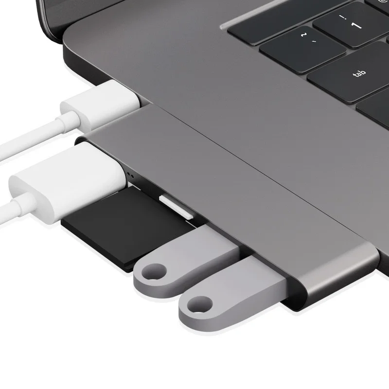 USB Type C Hub for MacBook 12 Inch USB-C Dock Adapter with SD/TF Reader Slot for Mac Book Pro USB C HUB