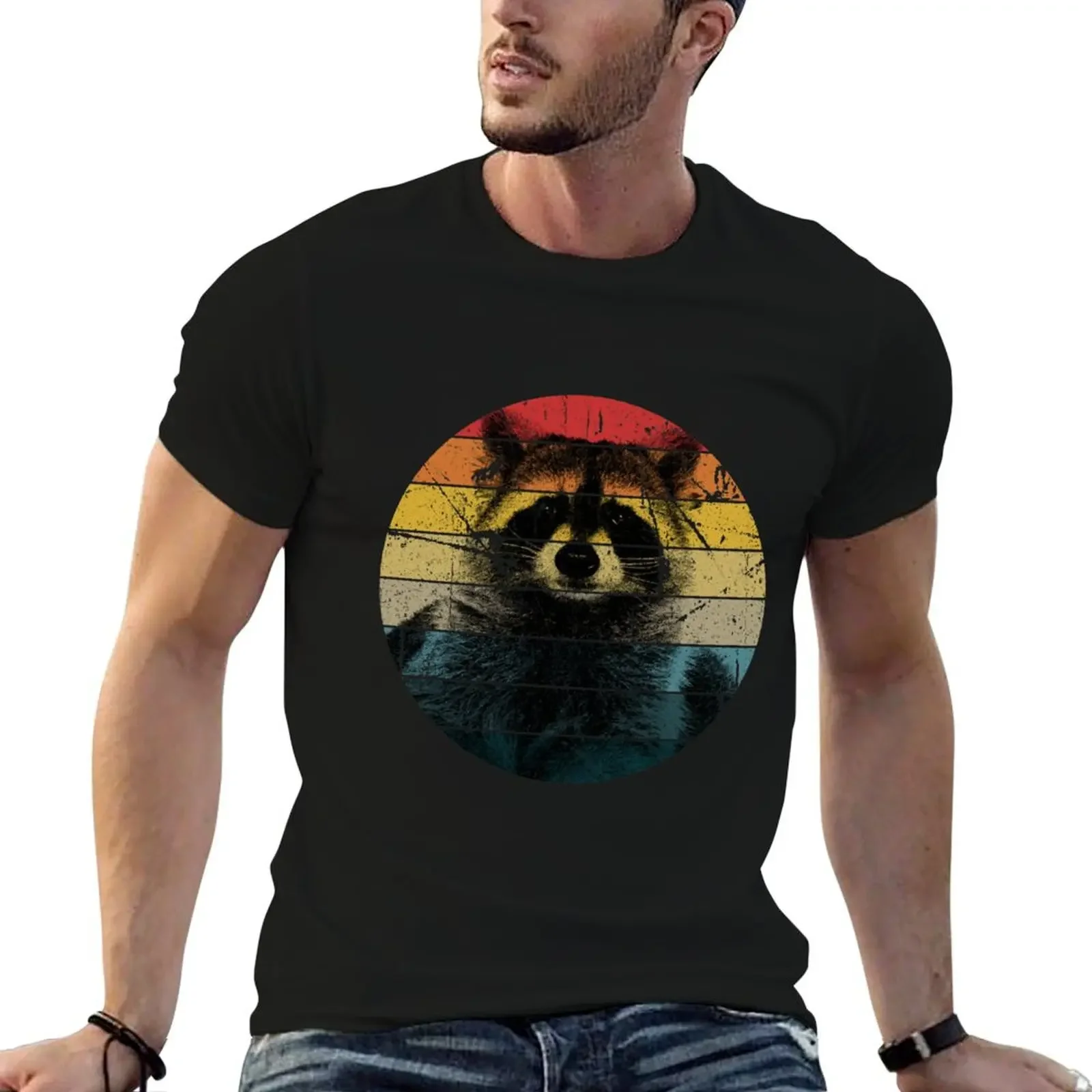 

Racoon T-Shirt cheap stuff essential t shirt blacks mens t shirt