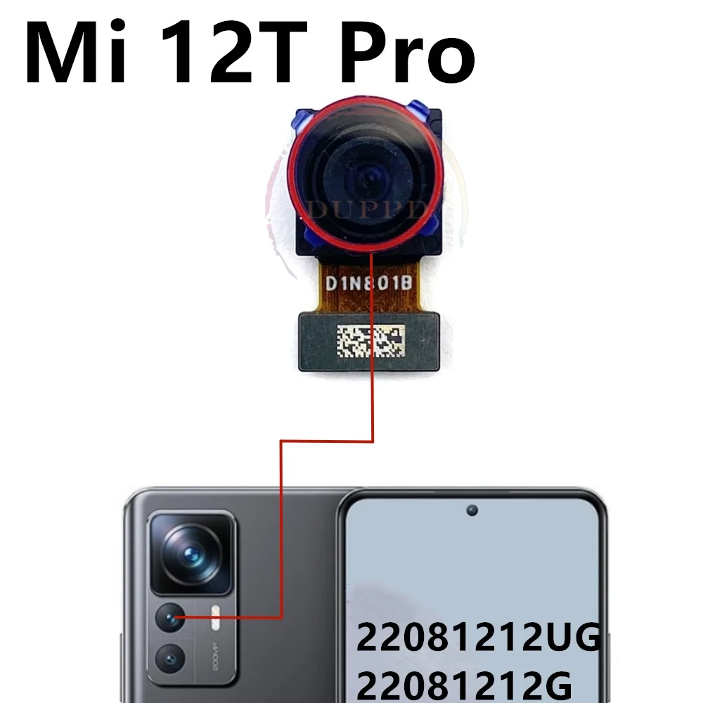 Mi 12Tpro Back Camera Front Rear Camera For Xiaomi 12T Pro 22081212UG 22081212G Main Facing Camera Module Flex