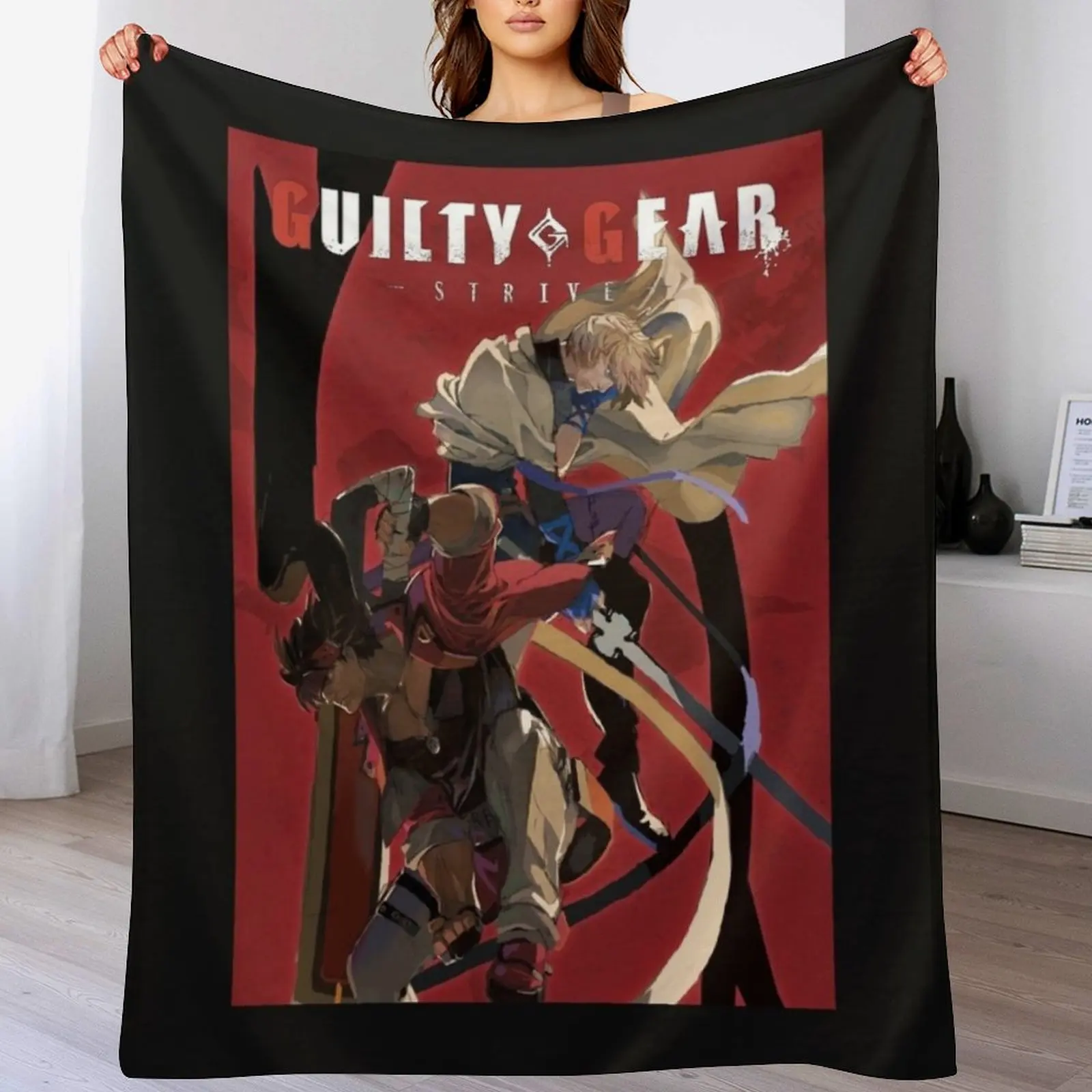 

Guilty Gear Strive Throw Blanket Luxurious Soft Fuzzy Blanket for Sofa Bed