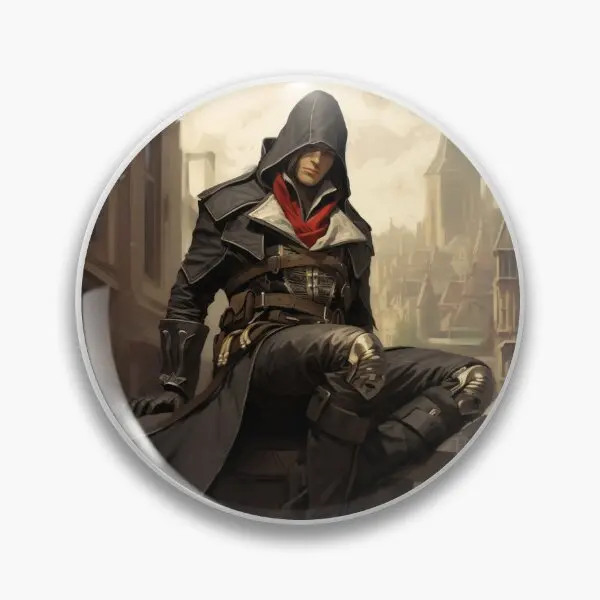 Victorian Assassin  Soft Button Pin Funny Jewelry Cute Collar Gift Cartoon Hat Lover Clothes Creative Women Brooch Lapel Pin