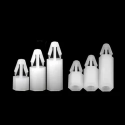 5~30pcs M3 M4 White Nylon Spacing Screw For PCB Board Thickness of 1.0-1.8mm Hex Push-in Nylon Post Fixed Standoff Spacer Pillar