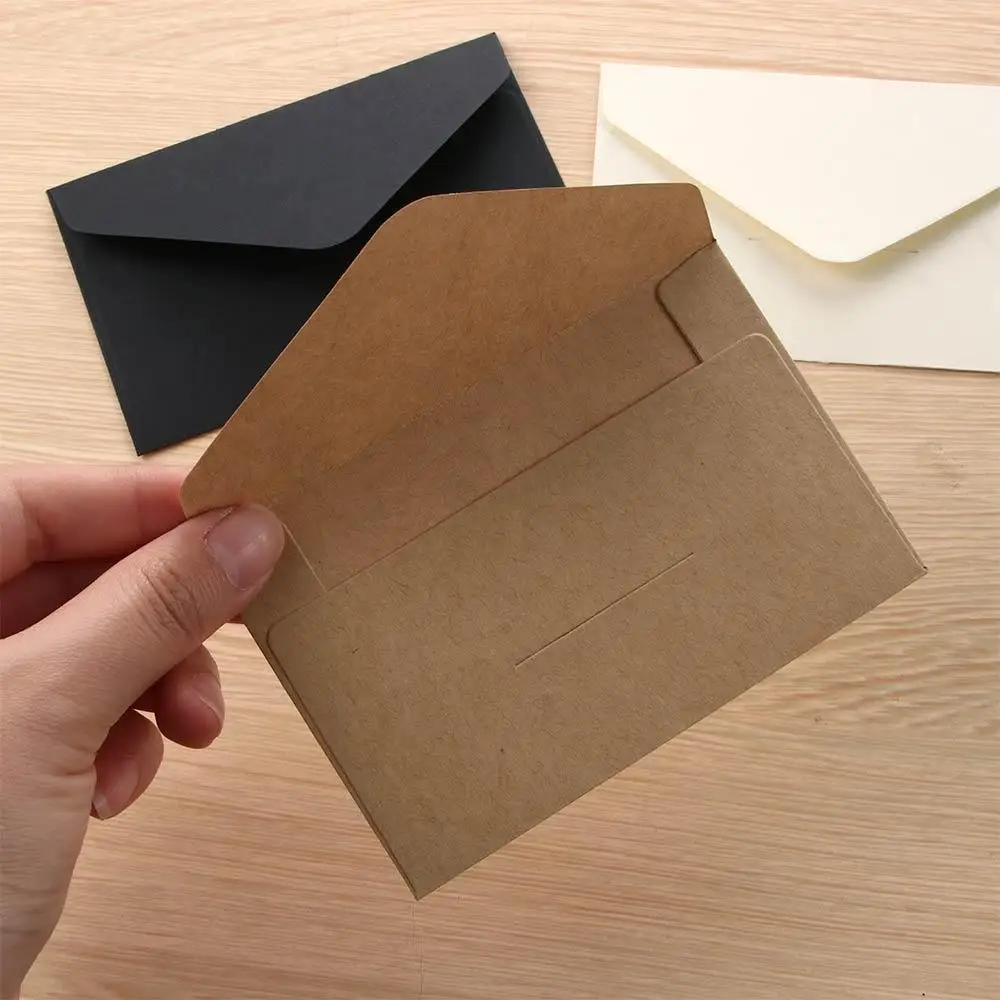 20PCS Wedding Mini Blank White Kraft Paper Classical Paper Envelopes Gift Envelope For Letter Invitation Envelope