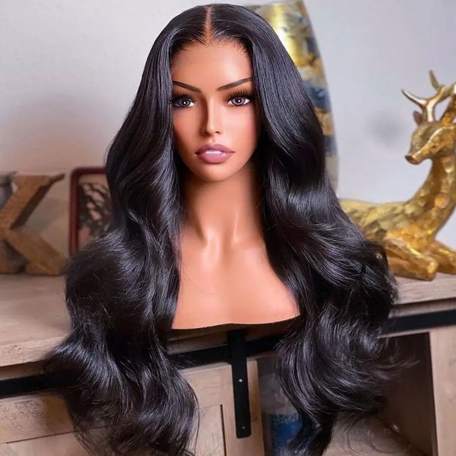 Bling Hair Glueless 13x4 Body Wave 4x4 HD Transparent Lace Closure Wig For Women Human Hair 13X6 Lace Front Wig Pre Plucked