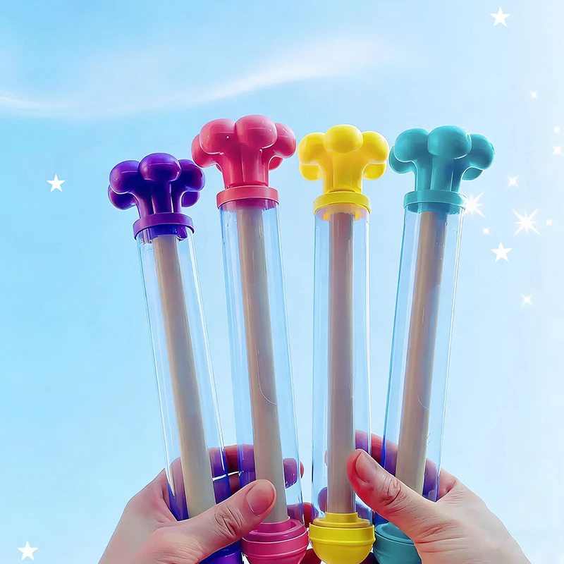 4PCS/Set Assorted Colorful Pusher Type Firework Water Gun Handheld Water Jet Spray Outdoor Pool Beach Water Playing Supplies ZYF