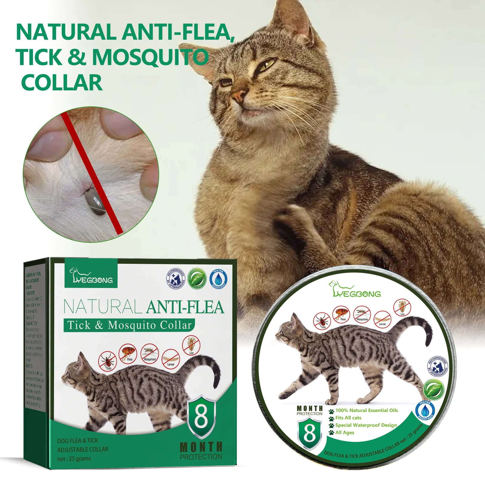 1pcs Pet Dog Cat deworming Collar Anti Flea Mite Lice Insecticide Mosquito Adjustable Pets In Vitro Deworming Collar Pet Product