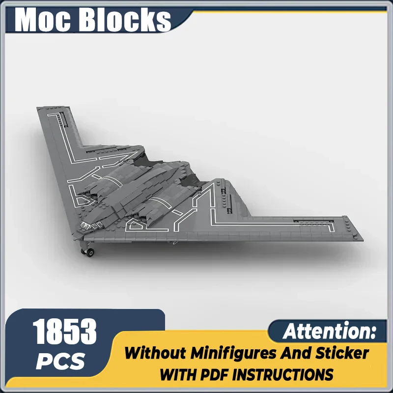 Moc Building Bricks Military Fighter Model 1:72 Scale B-2 Bomber Technology Modular Blocks Gift Christmas Toys DIY Sets Assembly