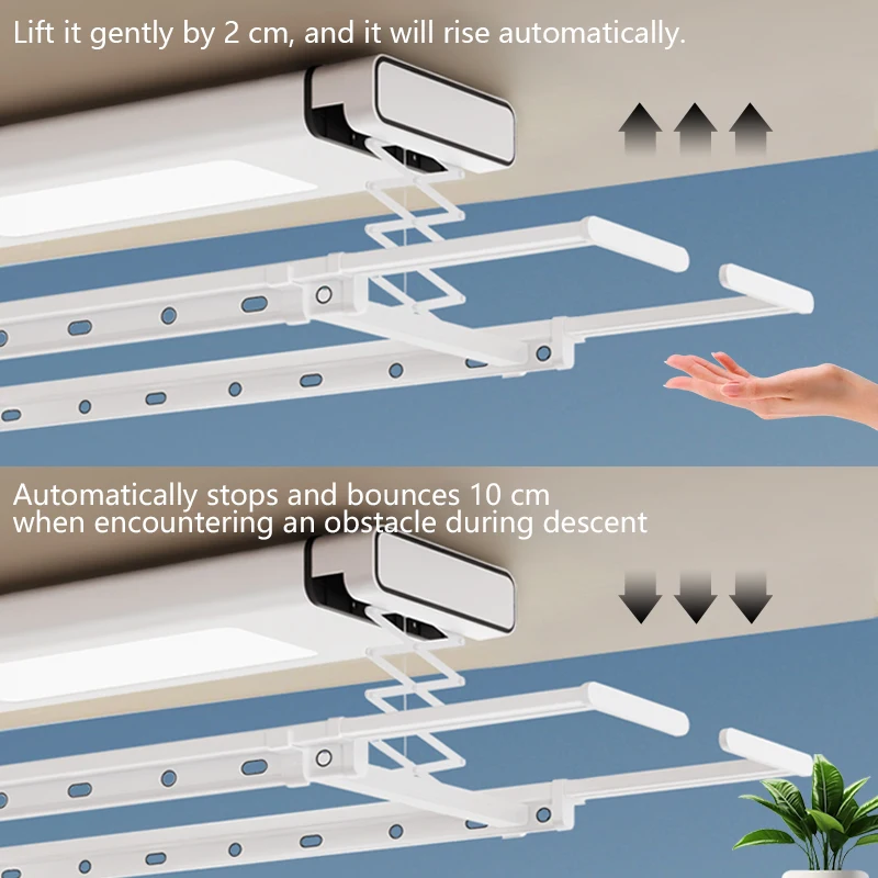 Ceiling Balcony Telescopic Clothes Drying Pole Intelligent Remote Control Automatic Lifting Drying Rack Electric Drying Rack