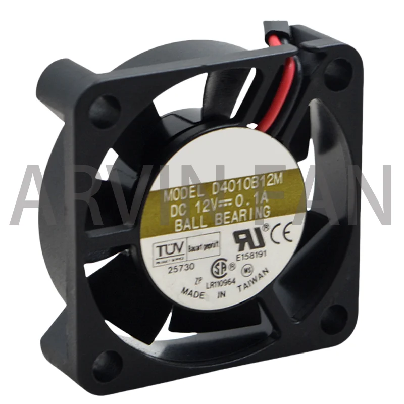 D4010B12M 12V 0,1A 4010 4CM 4 cm Ventilador de resfriamento de umidificador dois cabos