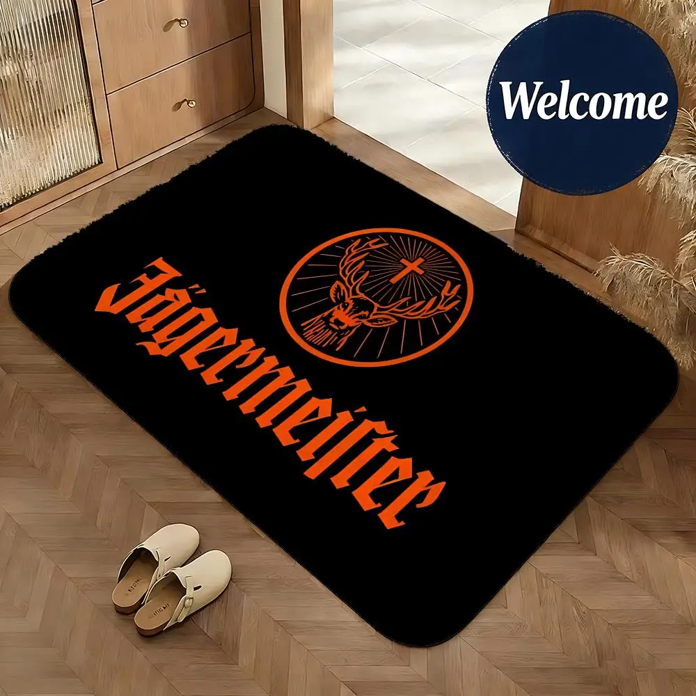 Soft Flannel Floor Mat Brand Jagermeister Floor Mat Non-Slip Absorbent Doormat Bathroom Bedroom Home Decor Rug