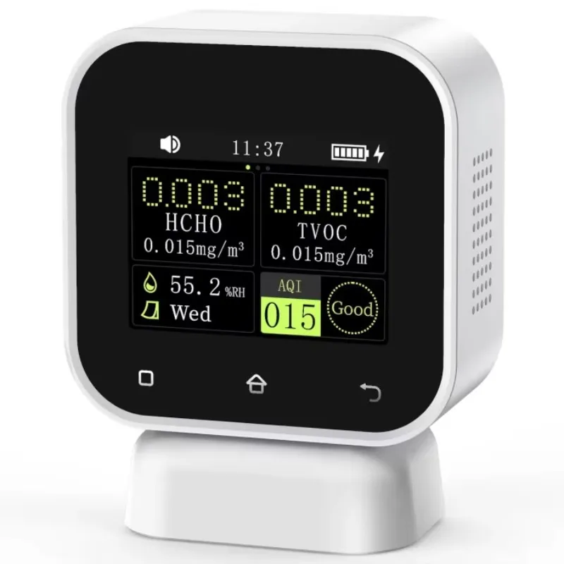 

4 in 1 Indoor air quality monitor Touch screen formaldehyde detector Temperature tester