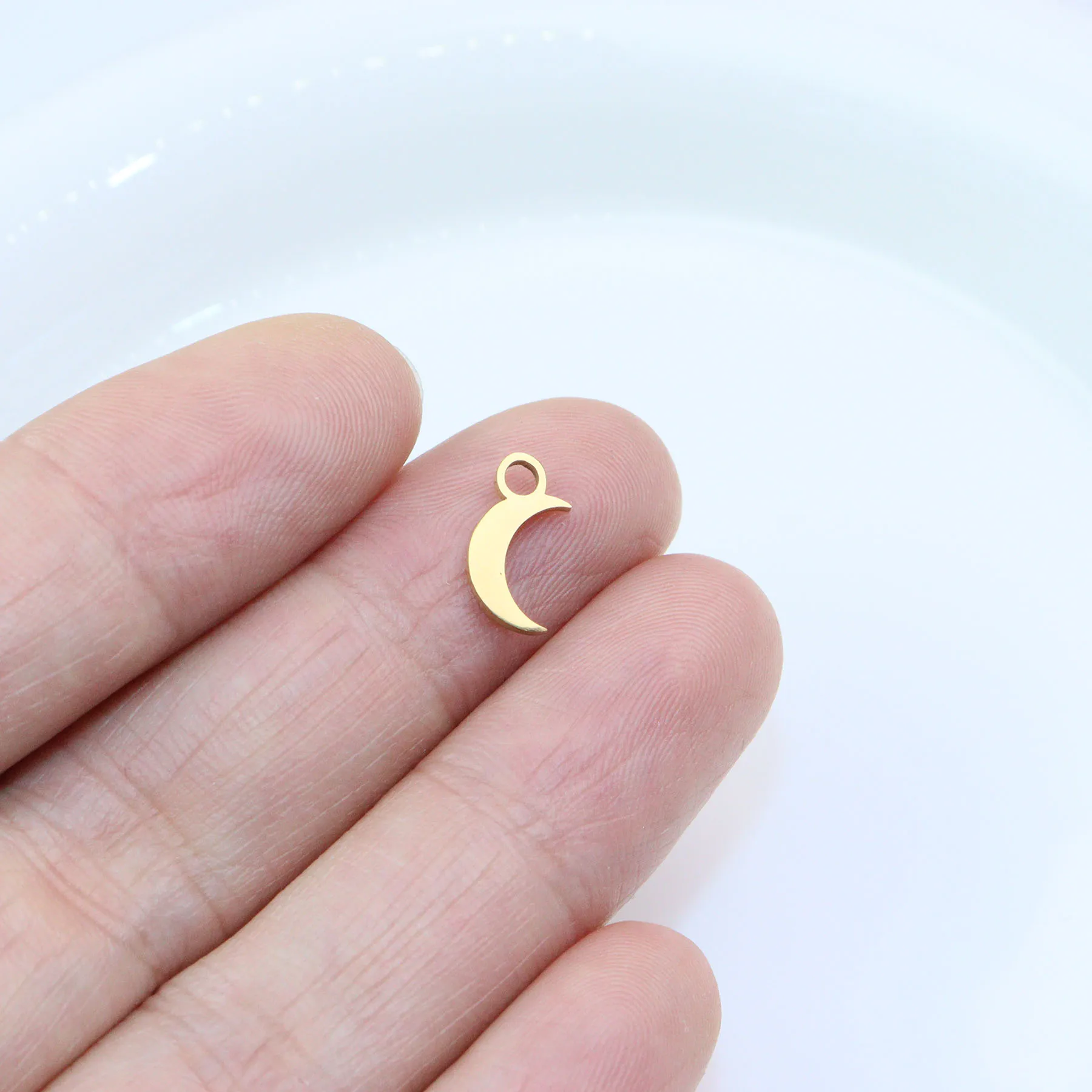 5 Sätze Edelstahl glänzend Mond Stern Freunde Schmuck Charms Anhänger DIY Handwerk wasserdicht anti allergisch