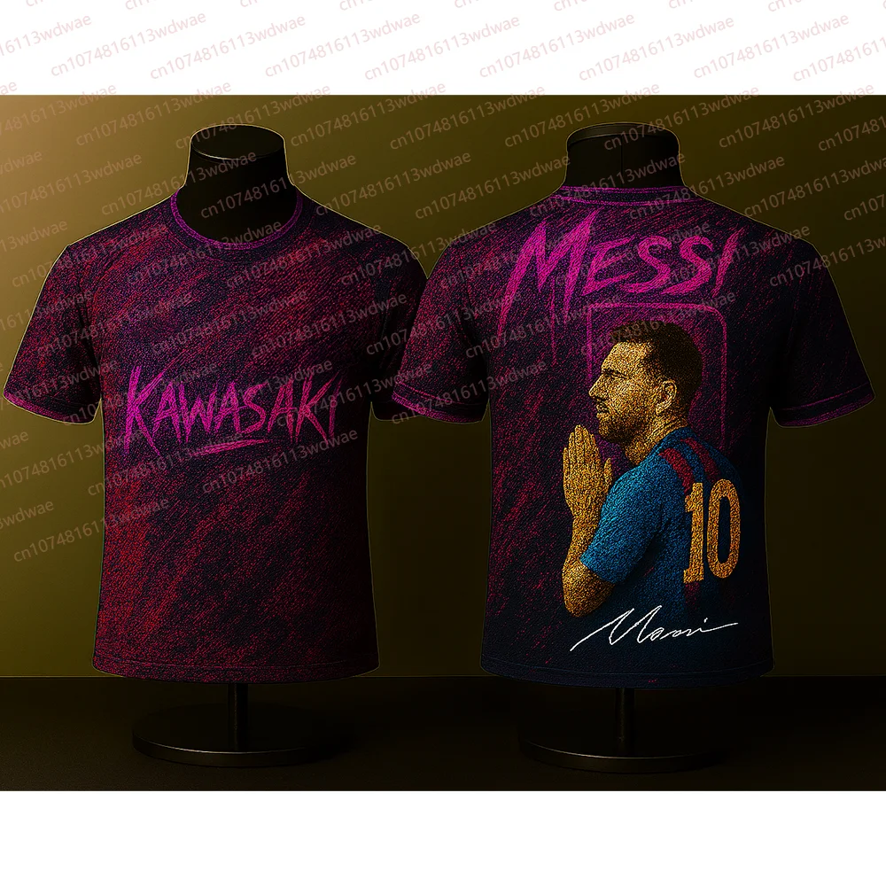 Argentinien Fußballtrikot Messi 10 Fußballtrikot Kawasaki Racing T-Shirt Herren Radsportanzug Kinder-Fußballtrikot-Set Schnelltrocknend