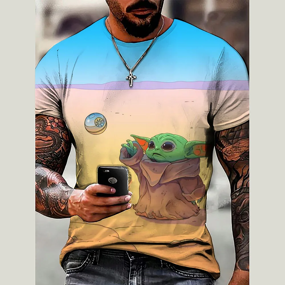 Boys Yoda T Shirt Girls Kids Children Tops Tshirt Short Sleeves Summer Baby Yoda Clothes Print Cartoon Tee Child Clothing