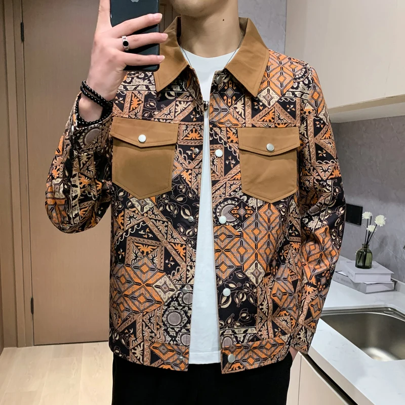 Men's Casual jackts 2026 spring new style plaid pattern jacket male Fashion coat men  Jacket autumn men fashion classic Coat