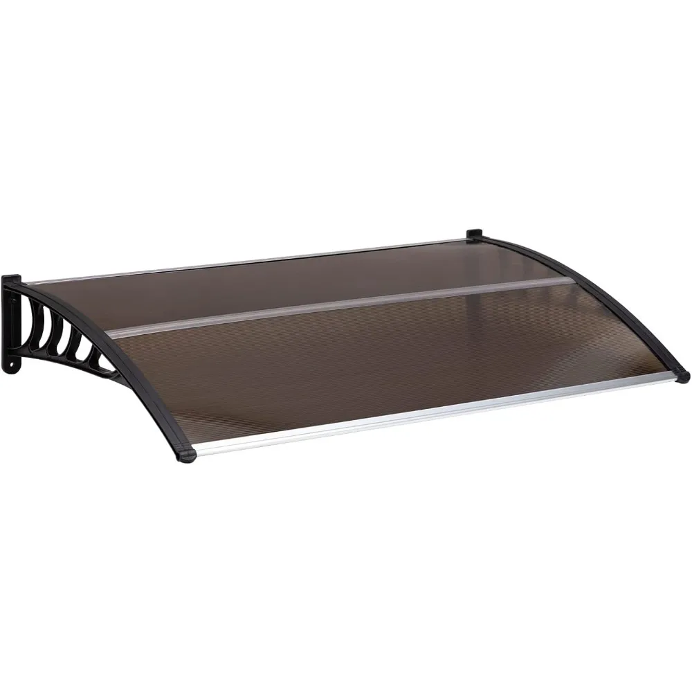 

58,5-дюймовый уличный прозрачный дверной тент, крышка для окна патио, поликарбонат, защита от дождя и снега