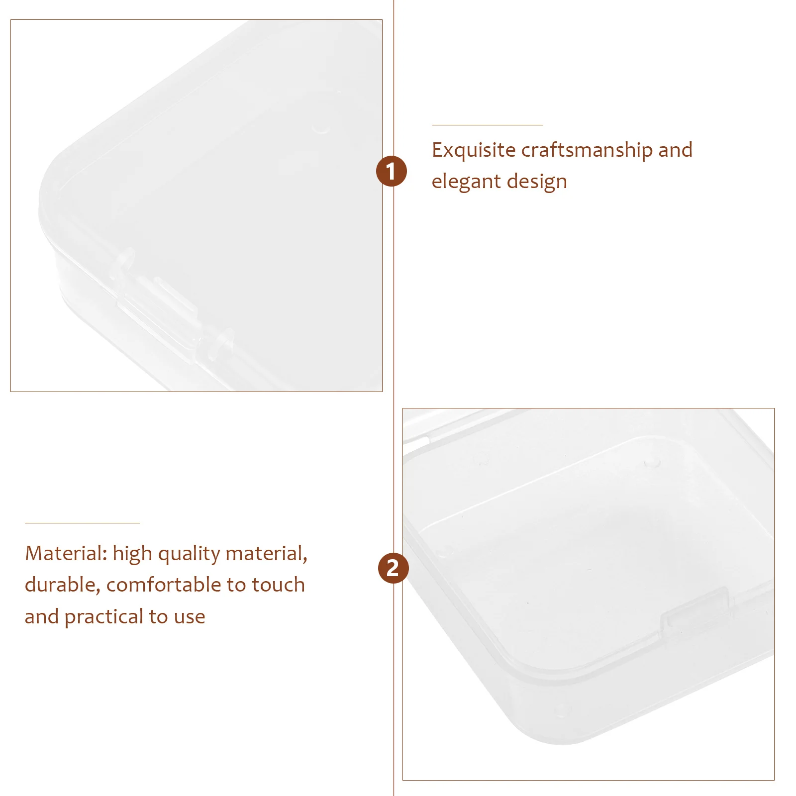 

6pcs Nail Jewel Organizer Travel Necklace Holder Transparent Storage Case For Fake Nails Sequins Fishing Hook Earrings Brooches