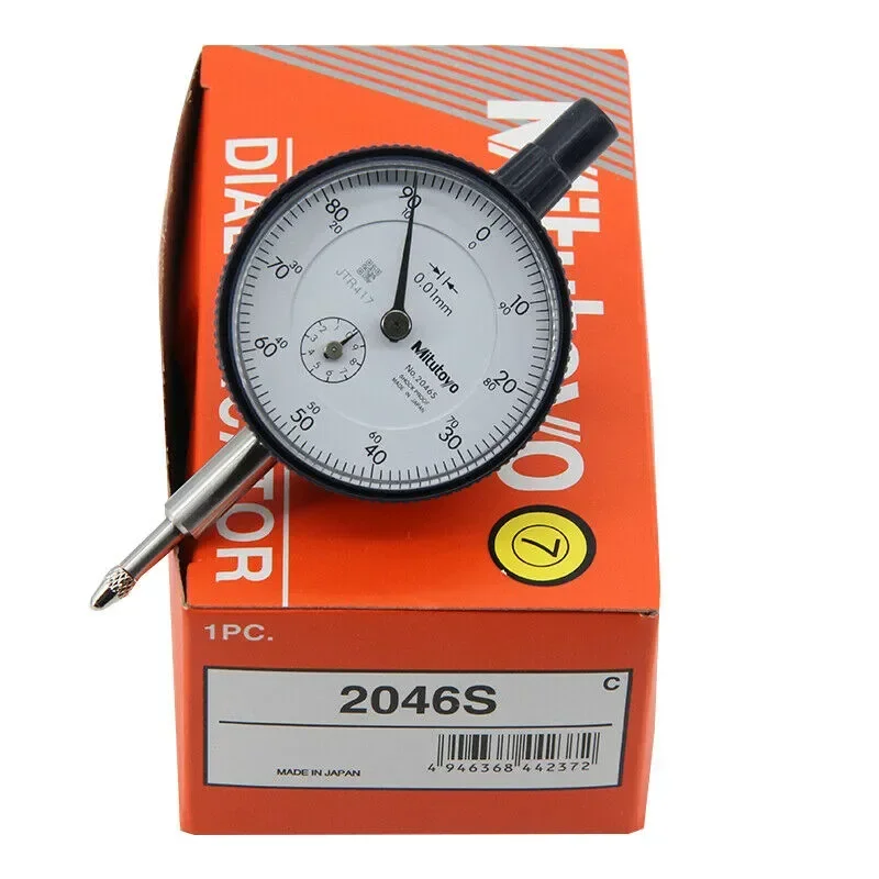 Mitutoyo 2046S Standard Plunger Dial Indicator 10mm Gauge Test Inspection Dial Gauge