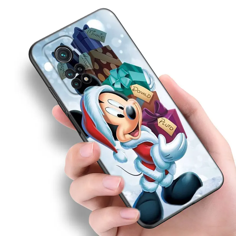 Mickey\'s Snowy Christmas Phone Case For Xiaomi Mi 9 SE 8 10 10T 11 12 13 Lite 9T 11T 12S 12T 13T Pro 5G 11i 12X Black Cover