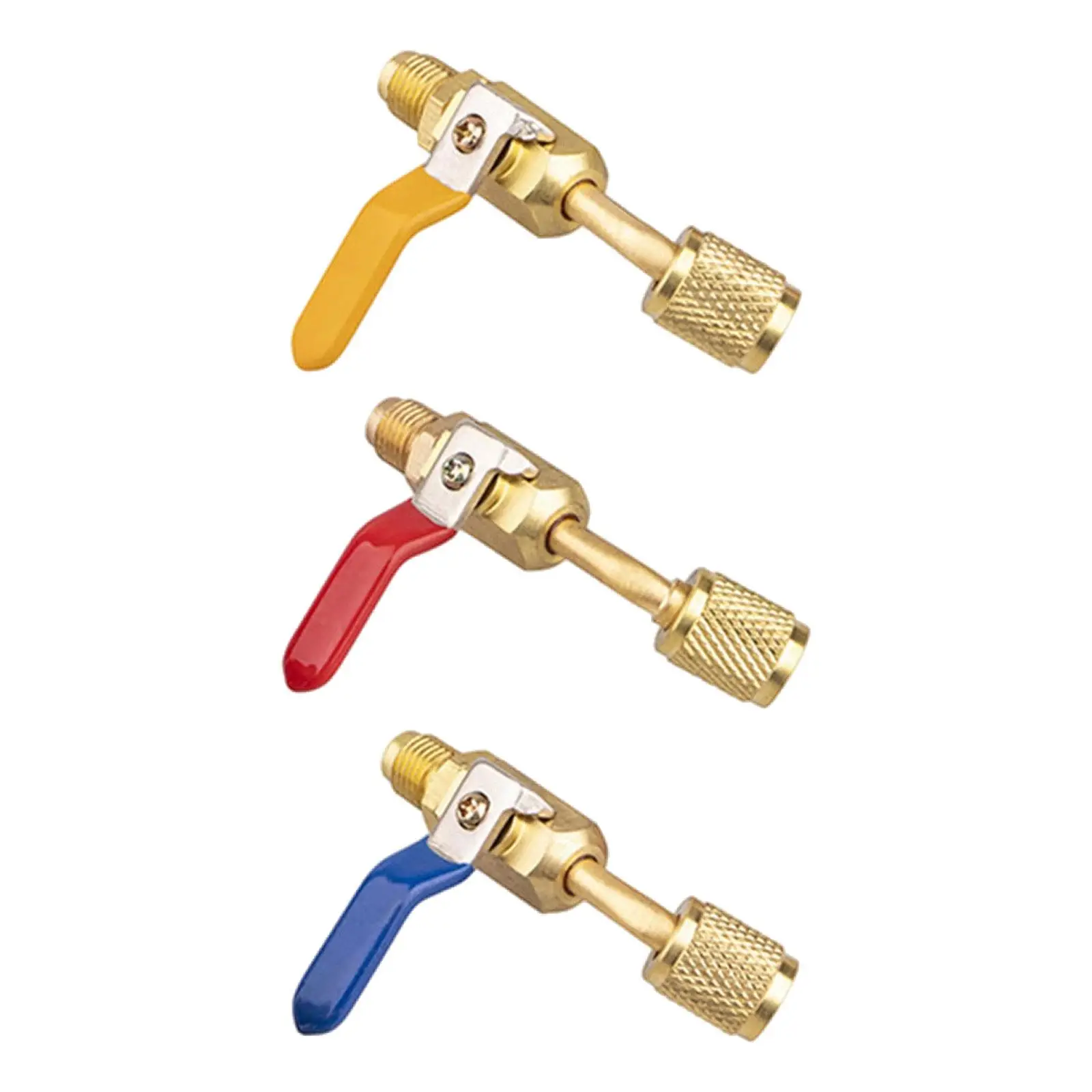 Liquid Adapter Ball Valve Hand Tool Parts Connector Shut Off Valve Lightweight Air Conditioning Valve