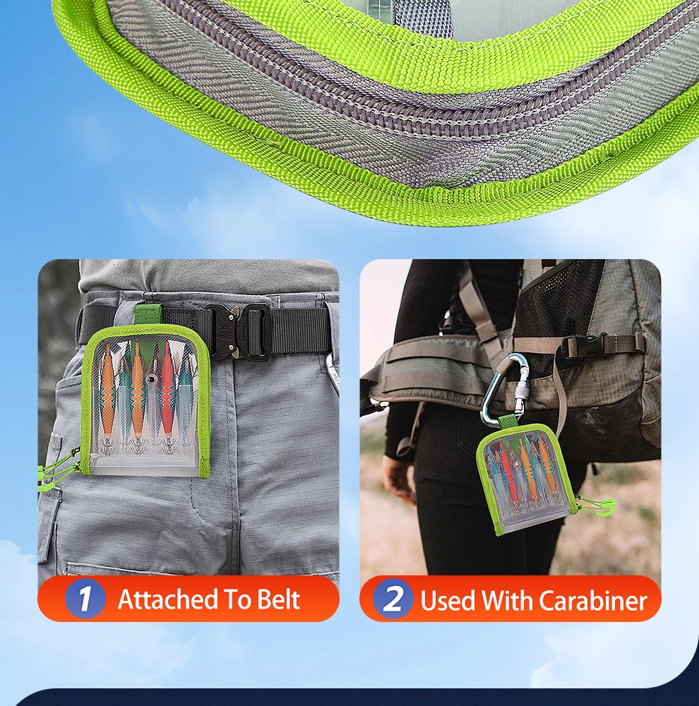 WEIHE 1PC Locken Angeln Getriebe Lagerung Tasche Sechs Grid Holz Garnelen Paket Locken Köder Tasche Angeln Zubehör Organizer – Detail 12