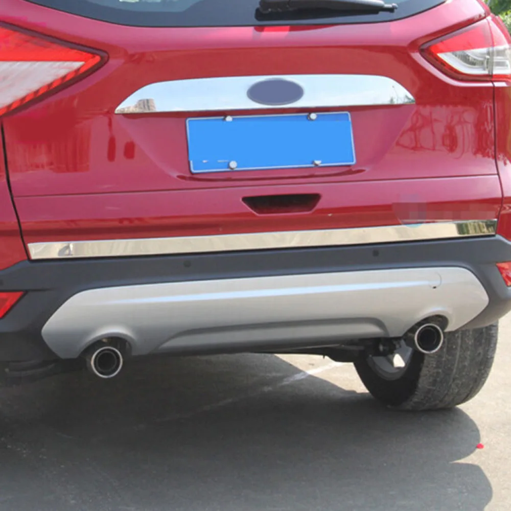 For Ford Kuga Escape 2013 2014 2015 2016 2017 2018 2019 2020 Car Stainless Steel Rear Tail Door Bottom Tailgate Trunk Lid Trim