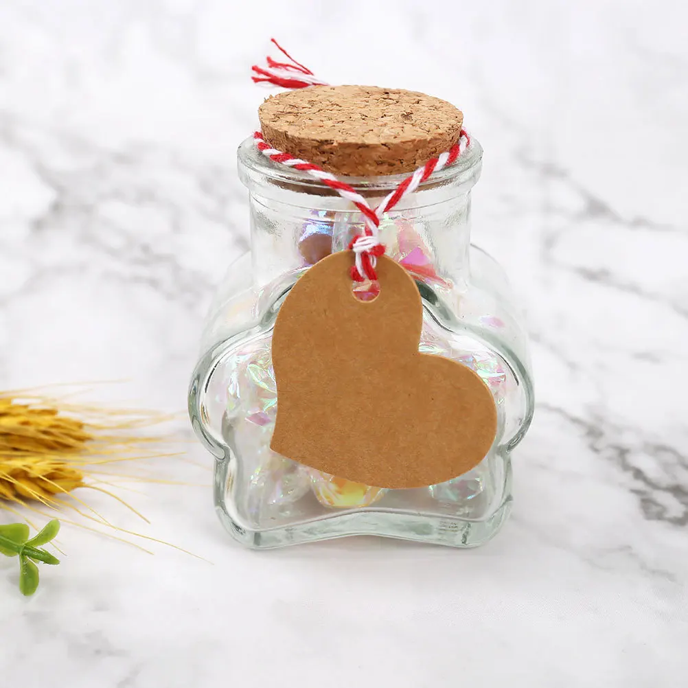 

200Pcs Heart Tags Blank Kraft Paper Heart Shaped Hang Tags Valentines Wedding Party Decorations Gift Wrapping Crafts