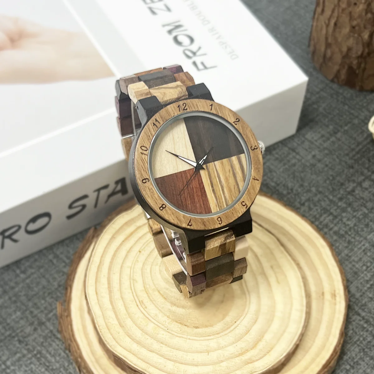 Men\'s Wrist Watch for Men Personalised Clock Colorful Wooden Timepieces Wood Watches reloj masculinoLogo Customize Dropshipping