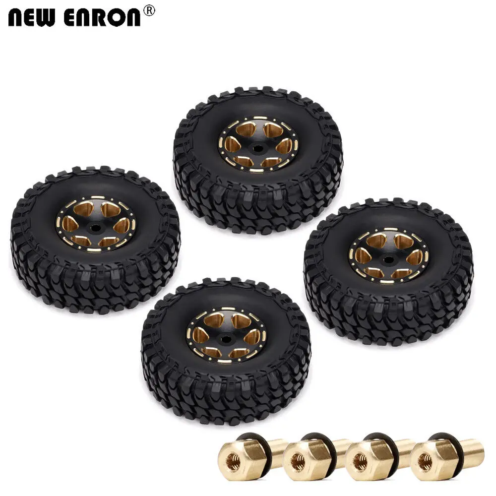 

Латунные диски с бедлоками 1.0 дюйма и шины для радиоуправляемых краулеров 1/24 Axial SCX24 90091 Kyosho mini/micro