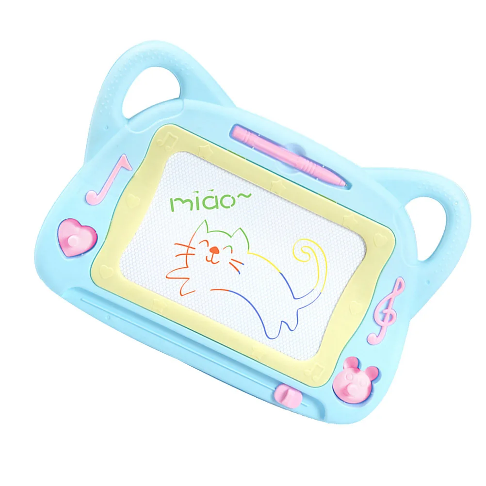 Lavagna magnetica Blocco da disegno a forma di gatto dei cartoni animati Accessorio Colore casuale Cancellabile Graffiti Coltiva le capacità dei bambini