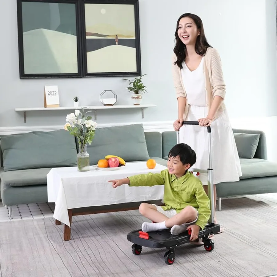 شاحنة يدوية متعددة الاستخدامات قابلة للطي مع تصميم مدمج خفيف الوزن وسهل التجميع للاستخدام العائلي، حل تخزين محمول Featuri